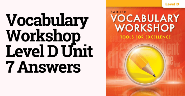 Vocabulary workshop unit 10 level d