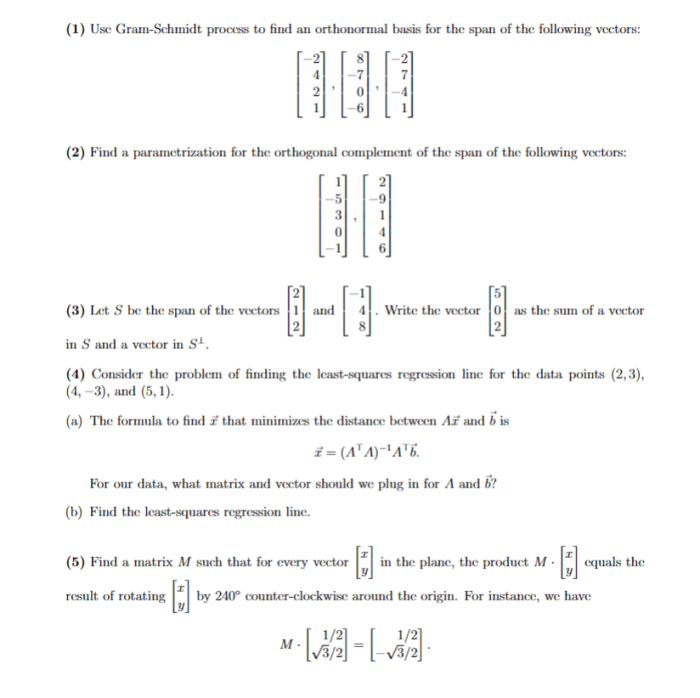 Basis orthonormal find column space matrix chegg question transcribed text show answers